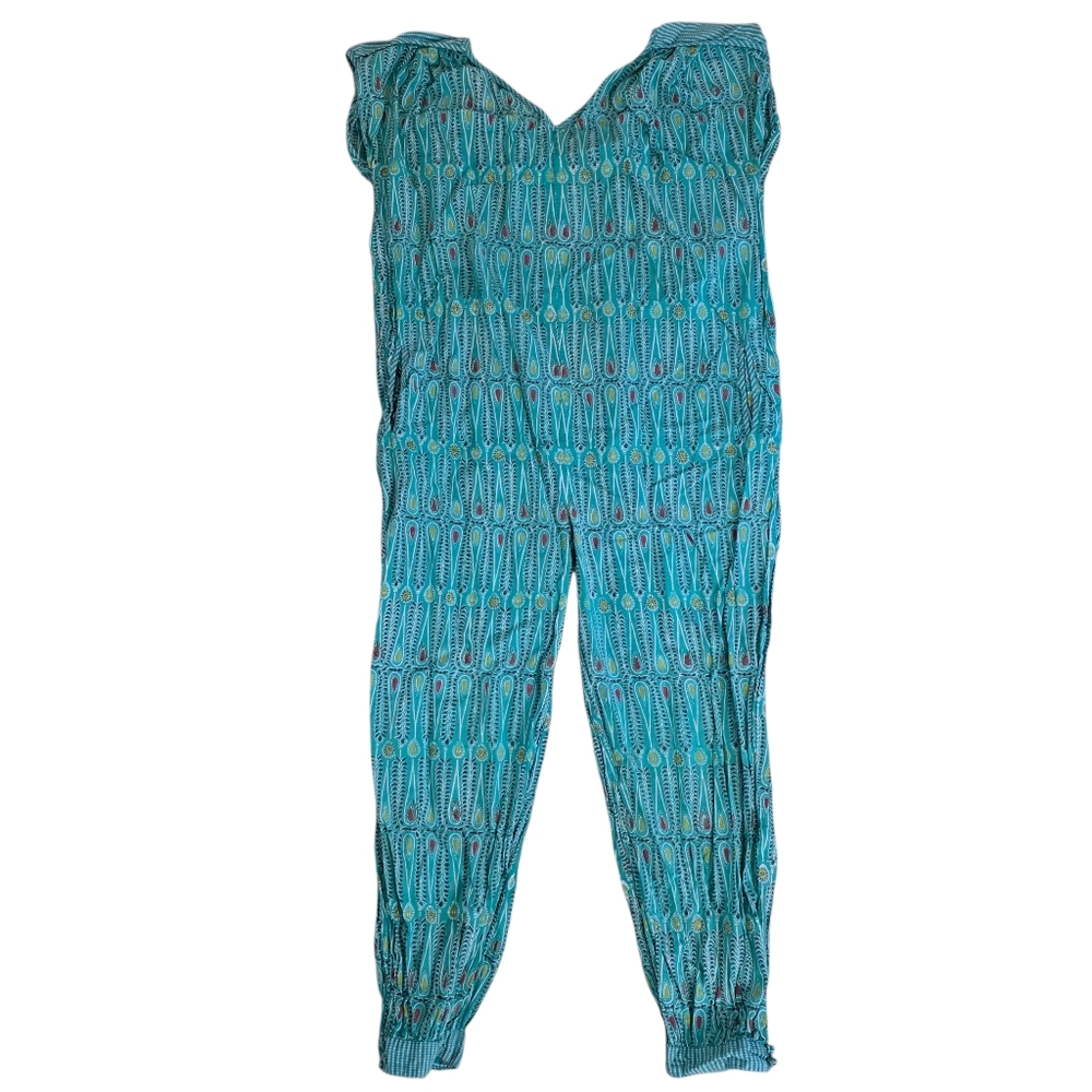 Anokhi Short Sleeve Cotton Jumpsuit- M/L